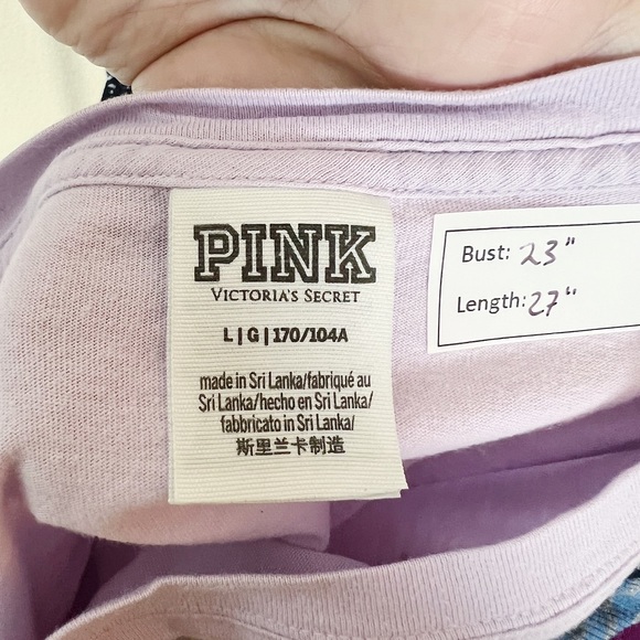 PINK VS Purple & Lime Logo Long Sleeve Top - Picture 5 of 5